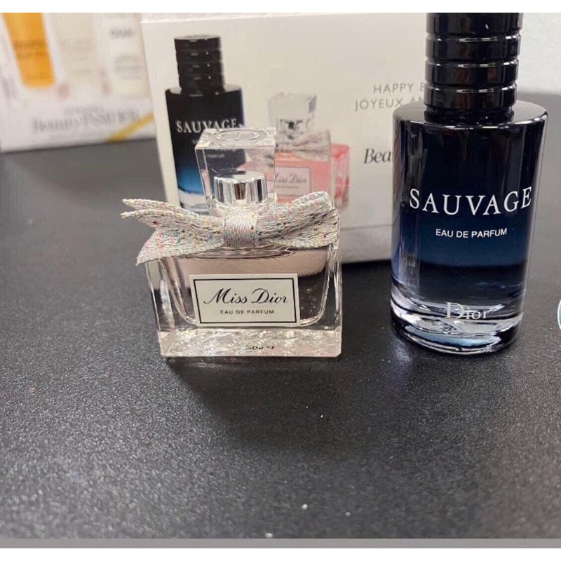 Set nước hoa mini Dior Miss Dior 5ml + Sauvage 10ml