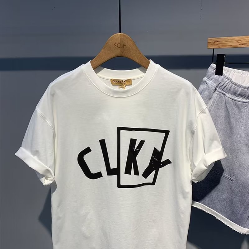 Áo Thun Ngắn Tay Dáng Rộng In Hình Giản Dị Thời Trang Dành Cho Nam