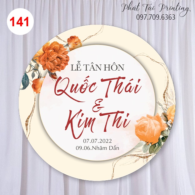 MS 141 - Bảng Backdrop trang trí đám cưới