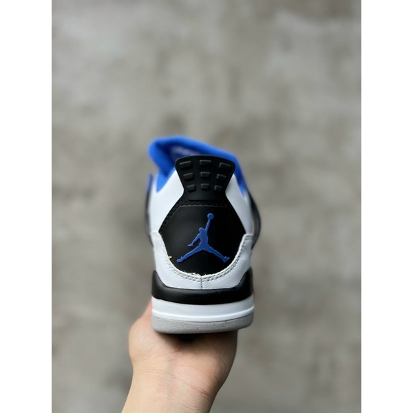 Giày jordan 4 xanh đen trắng + full hộp giày ảnh thật shop chụp