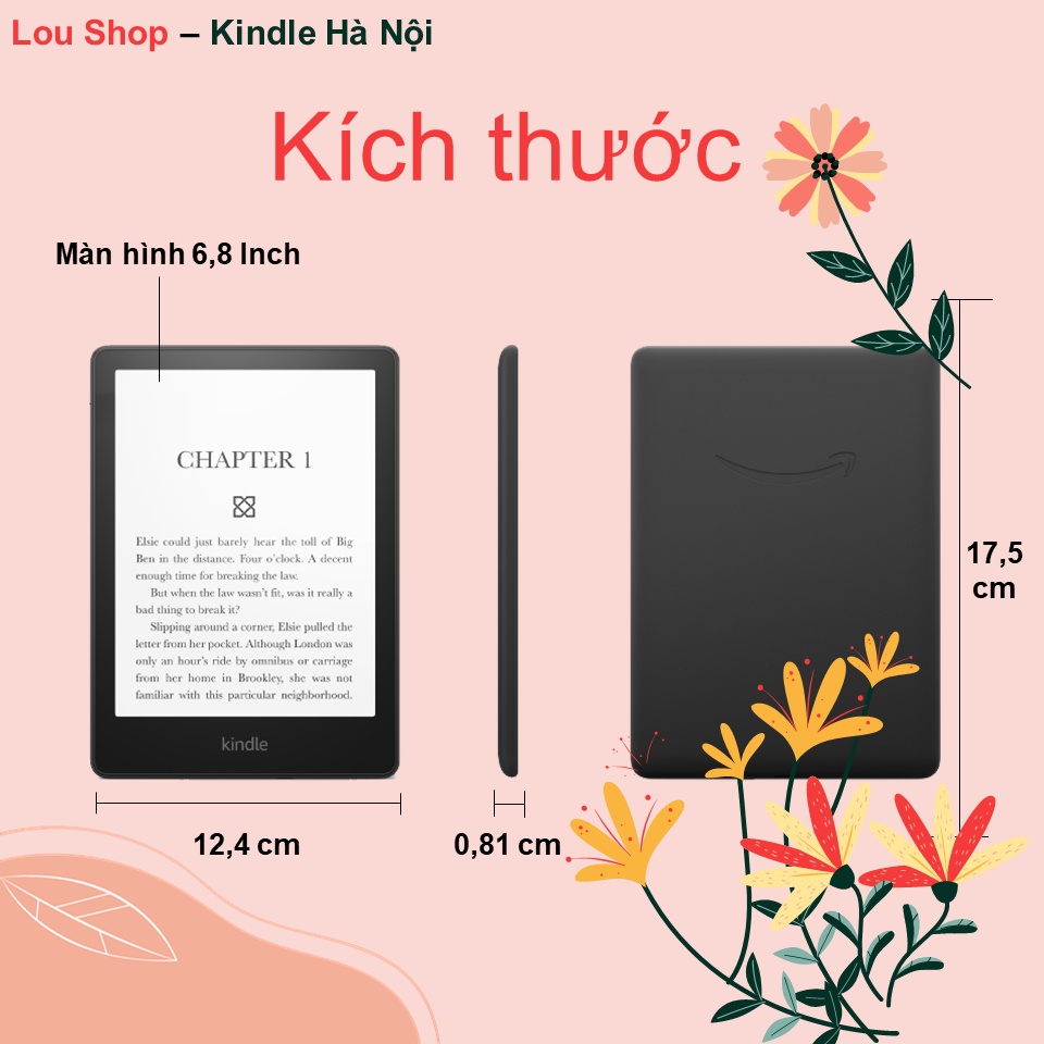 Máy đọc sách Kindle Paperwhite 5 (11th) Kindle PPW5, màn hình eink, 6,8 inch 300PPI, Darkmode, chống nước | BigBuy360 - bigbuy360.vn