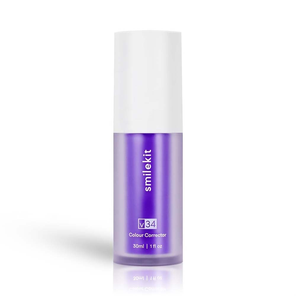 Smilekit Teeth Whitening V34 Colour Corrector, Toothpaste Against Sensitive Teeth and Gum Repair, Gum Health.Purple Toothpaste
