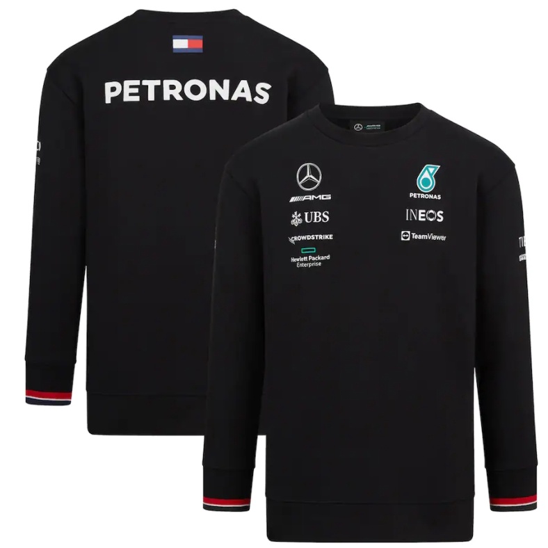 Bộ Đồ Đua Xe F1 + Áo Thun Tay Dài In Logo Mercedes Benz Team F1 Thời Trang Mùa Hè 2022