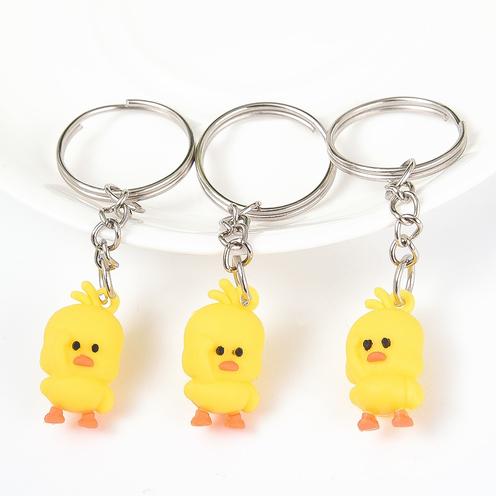 Móc Khóa Vịt Con Bằng Nhựa Dễ Thương 2.5cm