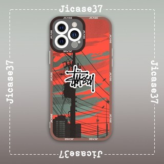 Ốp lưng iphone samsung xiaomi oppo cạnh vuông Jicase JMcase Stussy City Pop Sunset City Pop Art