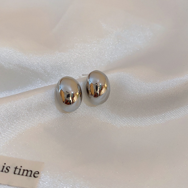 Khuyên Tai Kim Loại Hình Hạt Đậu Đơn Giản Thời Trang / Bông Tai