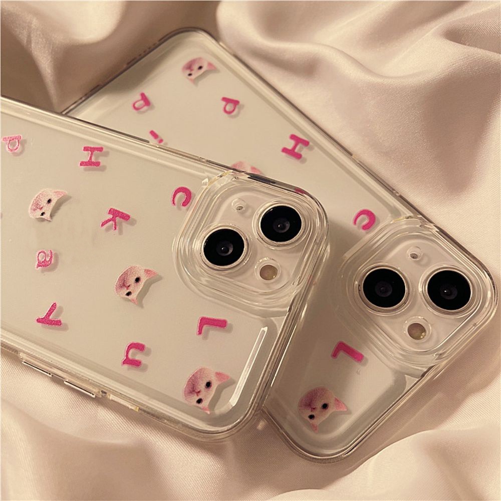 Ốp Điện Thoại TPU Mềm Chống Bụi Chống Sốc Có Giá Đỡ Hình Mèo Dễ Thương Cho IPhone 14 13 12 11 Pro Max