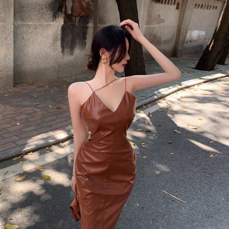 Váy da dáng dài - Hàng Quảng Châu
