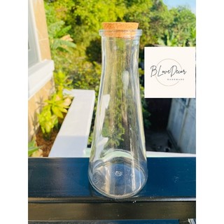Chai nón 350ml nút gỗ ép thuỷ tinh
