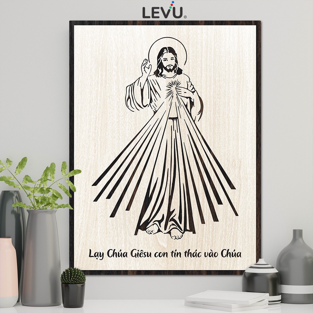 Tranh Công Giáo LEVU CG13 "Lạy Chúa Giêsu con tín thác vào Chúa"