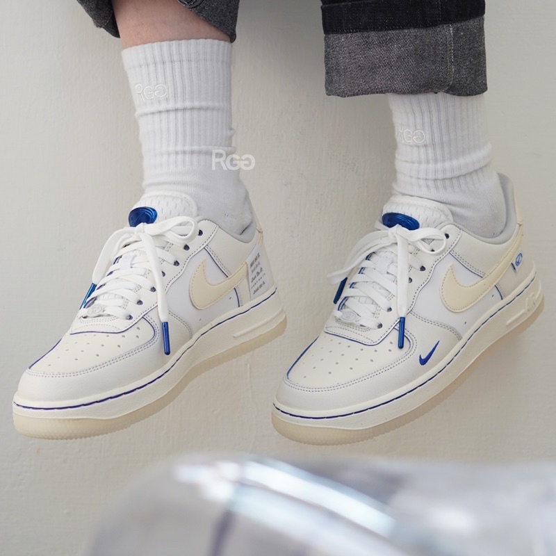 Giày AF1 Low Global Sail Game White Da Thật SC
