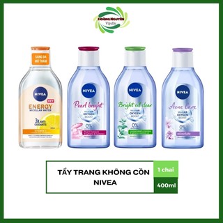 (400ML) Nước tẩy trang NIVEA không cồn Micellar Water