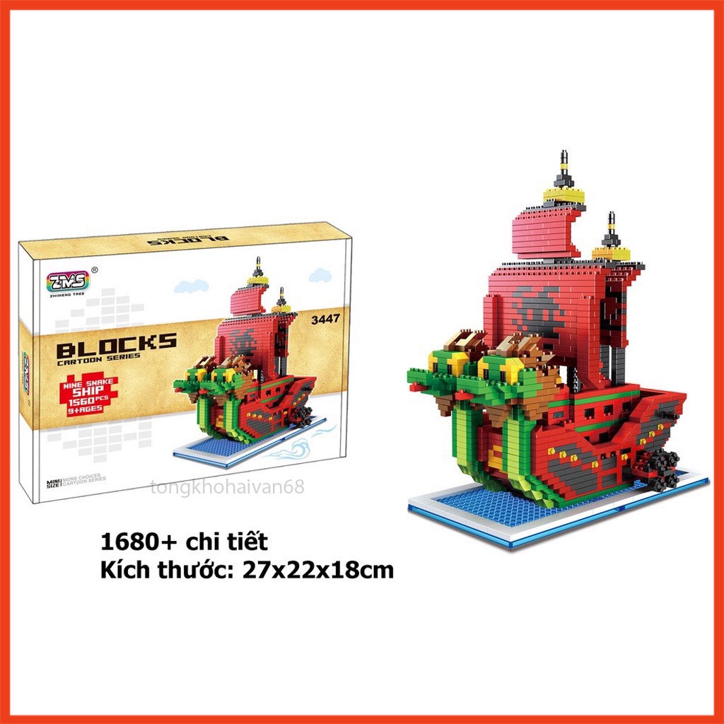 Mô Hình Lắp Ráp Tàu Thousand Sunny  Cướp Biển One Piece - Vua Hải Tặc ,Dùng Để Giải Trí Hoặc Trang Trí