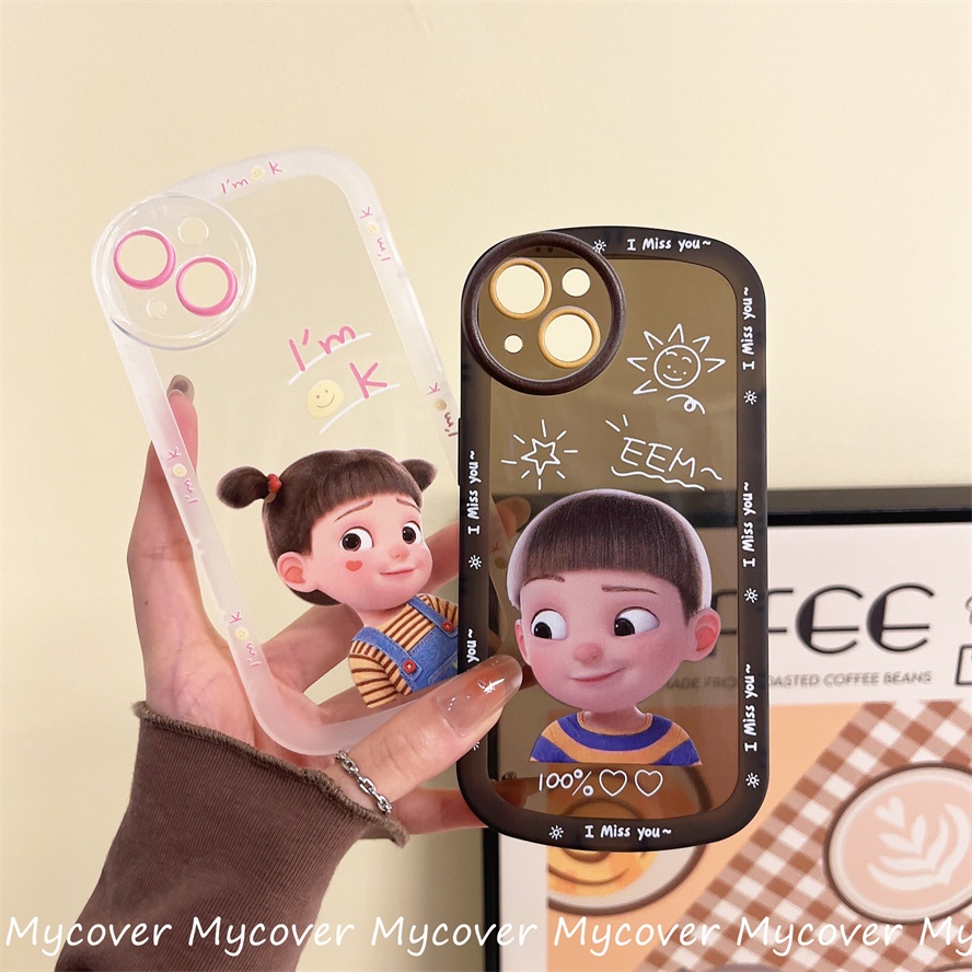 Ốp Điện Thoại Chống Sốc In Hình Bé Trai Bé Gái Cho iPhone 14 13 12 11 Pro Max Xs XR X 8 7 6 Plus SE 2020