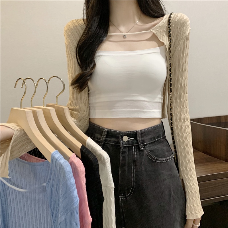 IELGY   Áo Khoác Dệt Kim Chống Nắng Thời Trang Cho Nữ