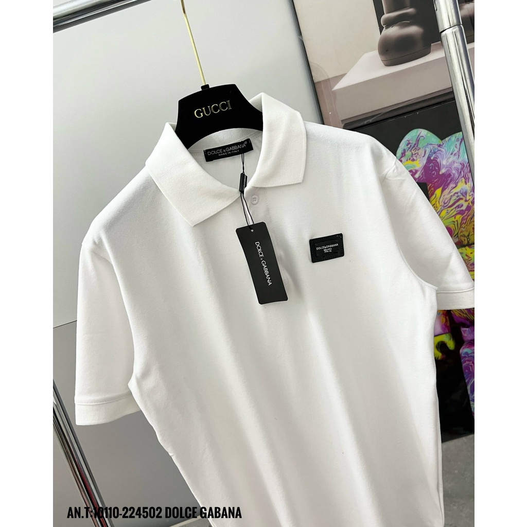Áo thun POLO Nam Dolce&Gabbana, áo phông nam có cổ cho nam chất liệu cotton dễ phối đồ đi học đi chơi