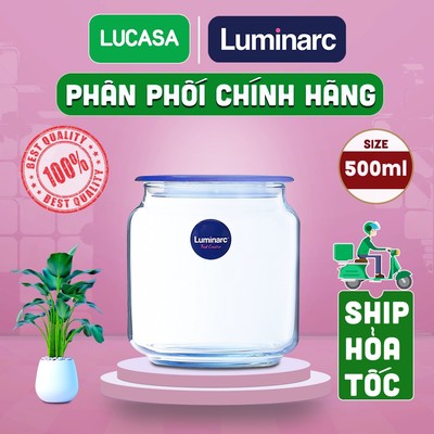 Hũ Thủy Tinh Luminarc Rondo Blue 500ml - L1848 | Phân Phối Chính Hãng