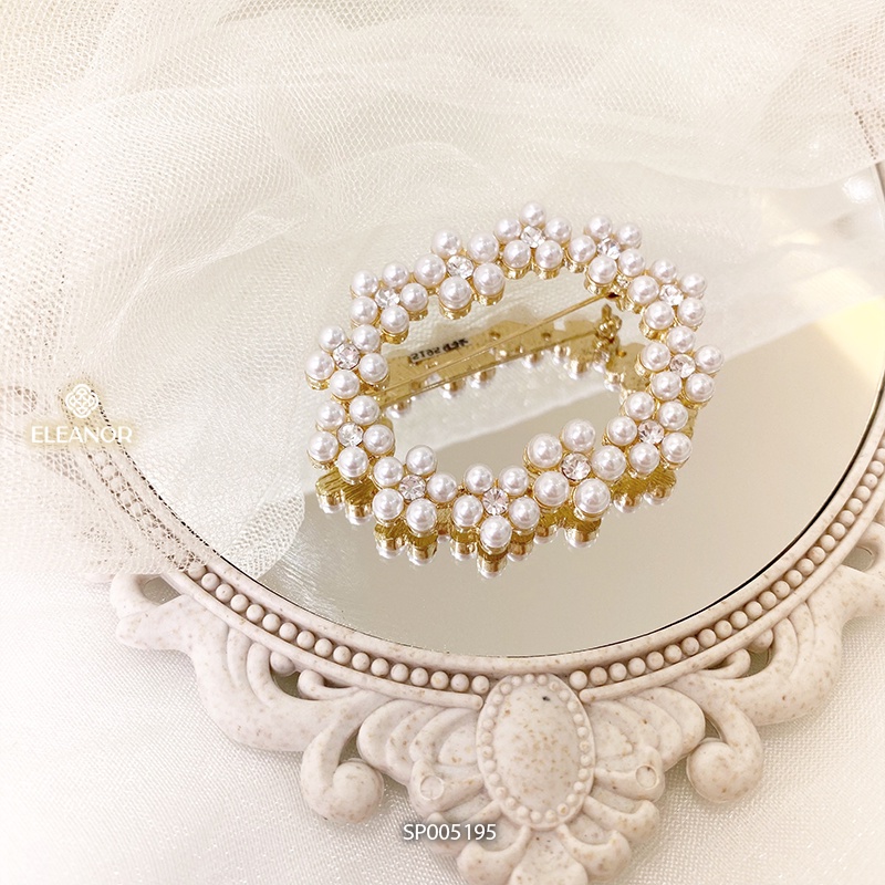 Ghim cài áo nữ Eleanor Accessories vòng hoa ngọc trai nhân tạo phụ kiện trang sức 5195