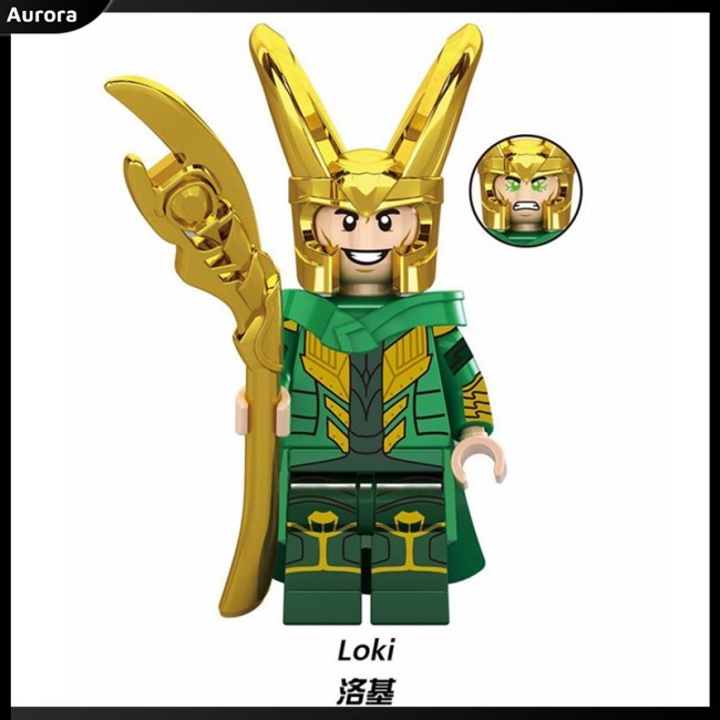 Đồ Chơi Lắp Ráp Lego Nhân Vật Siêu Anh Hùng Marvel Thor Loki Hela Odin Iron Man Spiderman