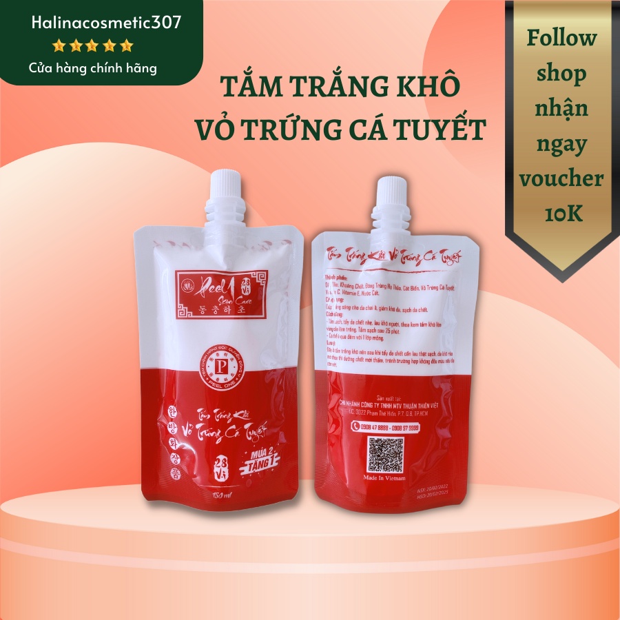 Kem ủ trắng da toàn thân cấp tốc Peel 1 dạng bịch 150ml - Peel 1 Whitening Body