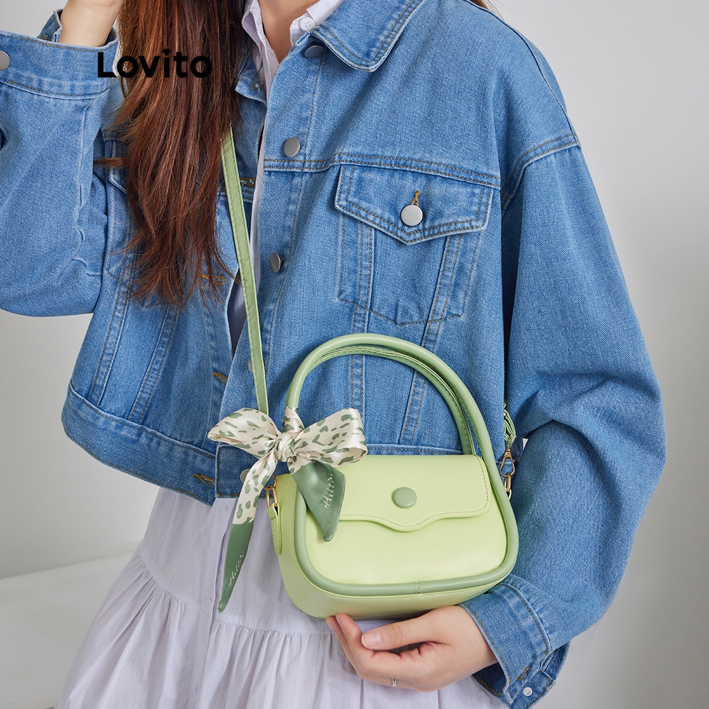 Lovito Dây đeo hình vuông màu trơn khác nhau