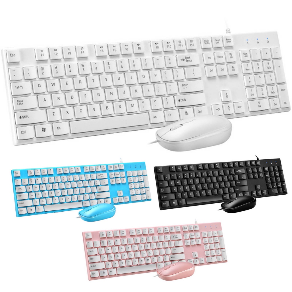 Set 2 Chuột Máy Tính 104 Phím 4 Nút Bấm Có Độ Chính Xác Cao