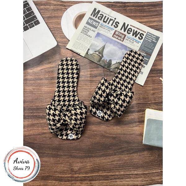 Dép Bản Nơ Phồng CARO SIÊU HÓT 2022 dạo phố đi biển cực xinh.