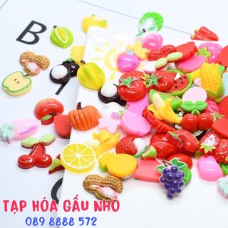 CHARM/STICKER rau củ quả làm kẹp tóc, bờm tóc, dây buộc tóc, trang trí điện thoại…