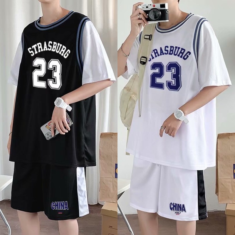 Set Đồ Thể Thao Ngắn Tay Số 23 Thời Trang Mùa Hè Cho Nam