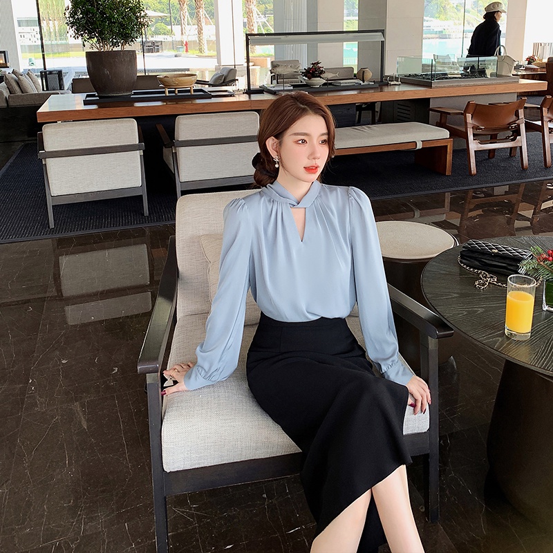 Áo Sơ Mi Đa Năng Thời Trang Cho Nữ Shimago Áo Sơ Mi Satin Cao Cấp Tay Dài Thời Trang Sớm Xuân 2023 Phong Cách Mới Niche FF
