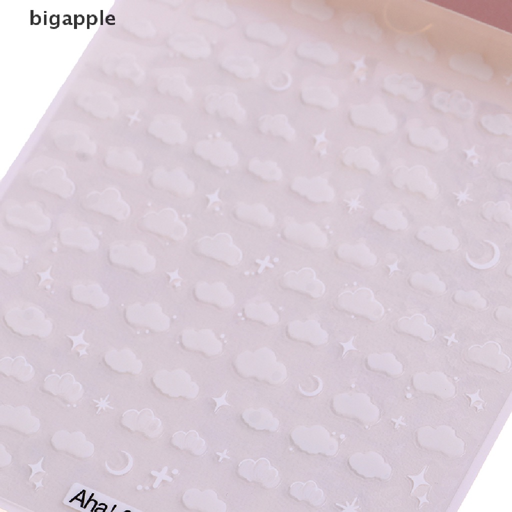 1 Miếng Dán Móng Tay Hình Đám Mây Trắng Siêu Mỏng