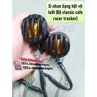 [HCM] Xi nhan dạng hột vịt lưới (Độ classic cafe racer tracker) (Cặp 2 cái)