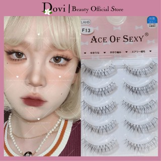 Mi Giả, Mi Sợi Tự Nhiên Gân Trong , Lông Mi Giả  Ace Of Sexy F13 Sợi Mềm Nhẹ 5 Cặp