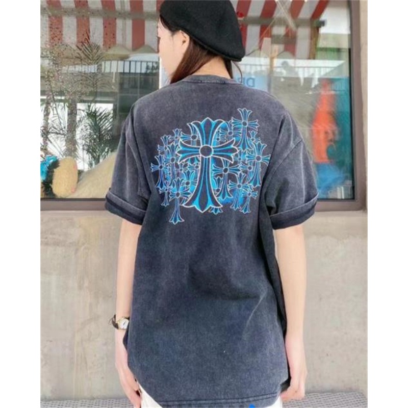 Áo Thun Ngắn Tay In Họa Tiết Chrome-23 Ice Blue Cá TínhÁo Thun In Chữ BFJKGMGF Thời Trang Cá Tính