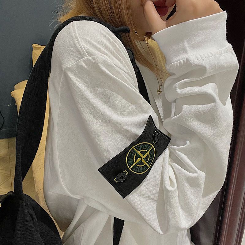 Áo Thun Cotton Cơ Bản Tay Dài 5 Màu Mẫu Hòn Đảo Đá Cơ Bản Unisex Bán Chạy