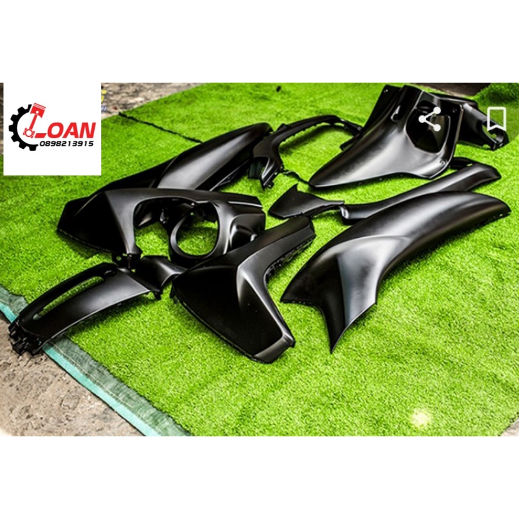 DÀN ÁO, VỎ NHỰA XE GRANDE MÀU ĐEN NHAM ĐỜI 2016 ZIN MỚI CHÍNH HÃNG Y - VJC SÀI GÒN