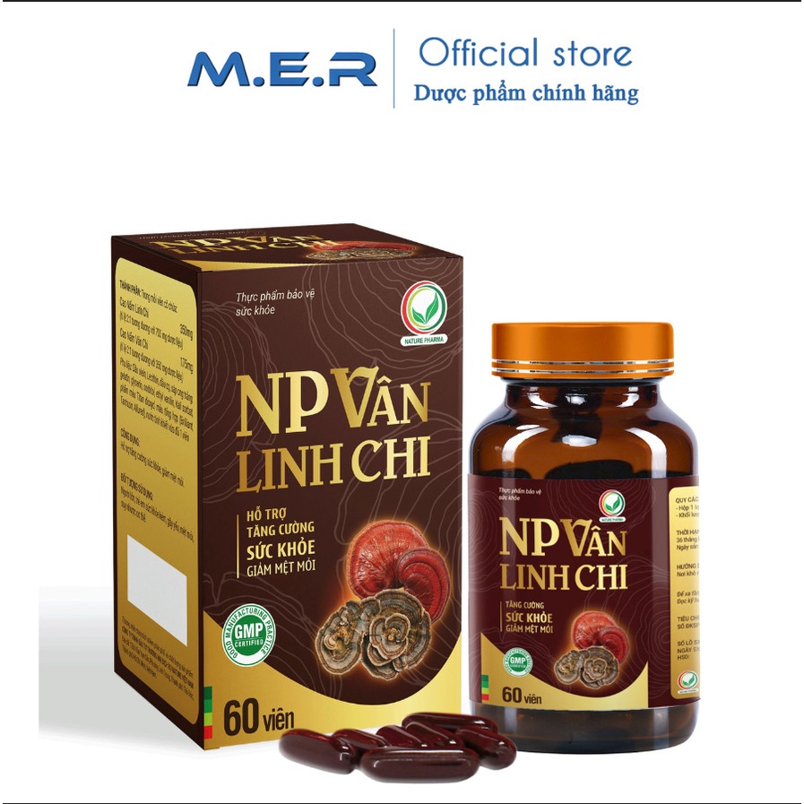 Viên uống NP Vân Linh Chi - thành phần chính từ nấm linh chi và nấm vân chi - hỗ trợ tăng cường sức khỏe