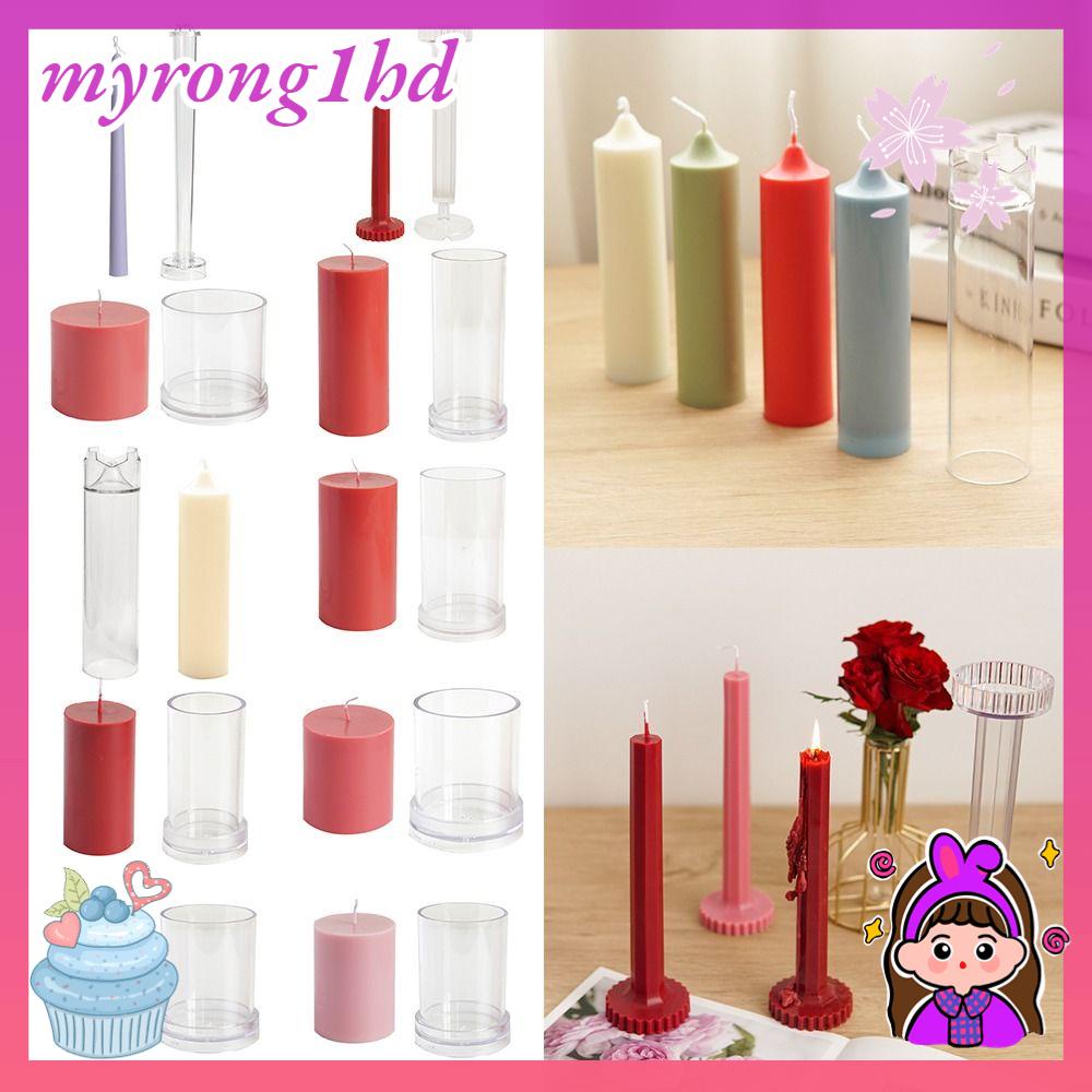 Khuôn Làm Nến Sáp Xà Phòng Hình Trụ Bằng Nhựa Trong Suốt MYRONG1HD