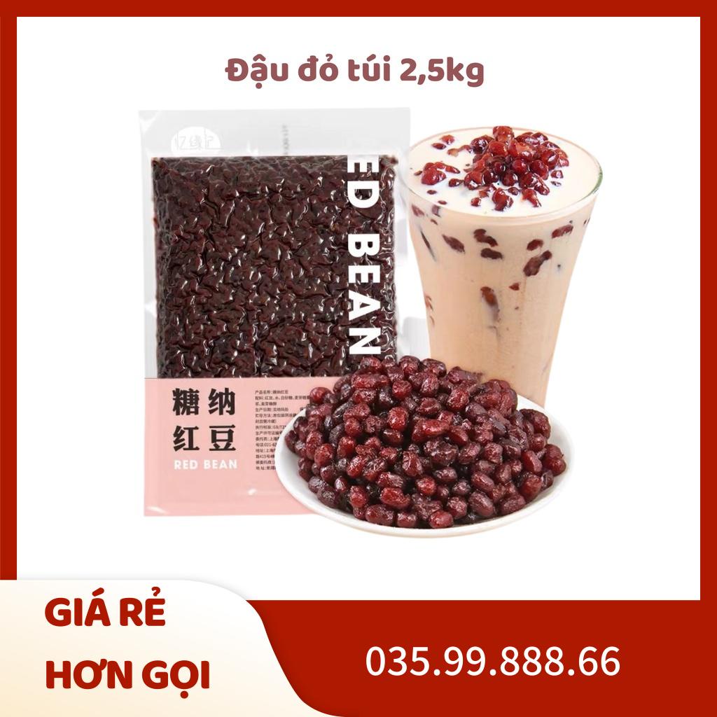 Đậu đỏ đóng gói 2,5kg hút chân không tiết kiệm trà sữa , làm bánh