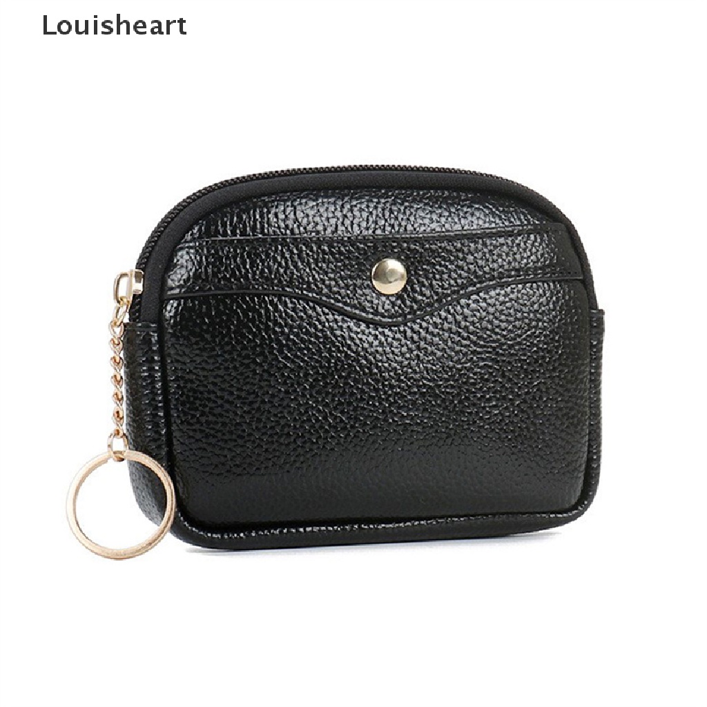 Ví Tiền Da PU Mềm Màu Trơn Khóa Kéo Đơn Giản Dành Cho Nữ