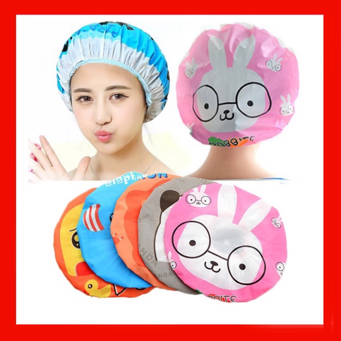 Mũ Tắm Chùm Tóc Crùm đầu chụp Tóc có Họa Tiết .ĐTBC