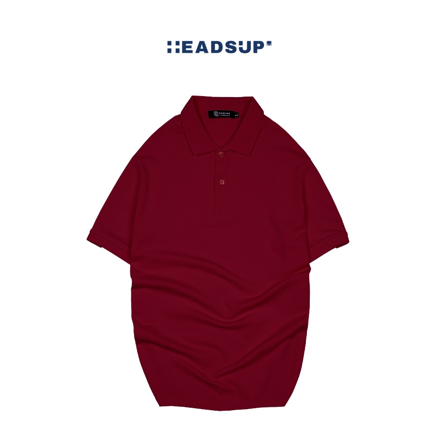 Áo Polo đôi nam nữ Headsup - Màu Đỏ Đô