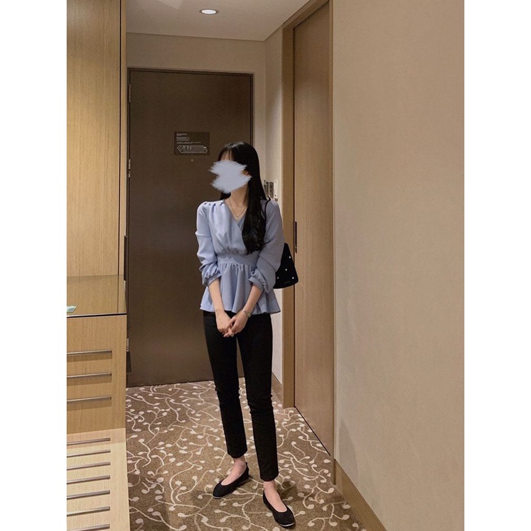 Áo Sơ Mi Chiffon Tay Dài Cổ Chữ V Thời Trang Mùa Xuân 2023 Mới Cho Nữ