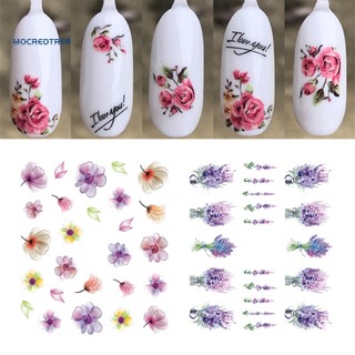 Sticker dán móng mt-nail họa tiết hoa nhiều kiểu tự dính độc đáo