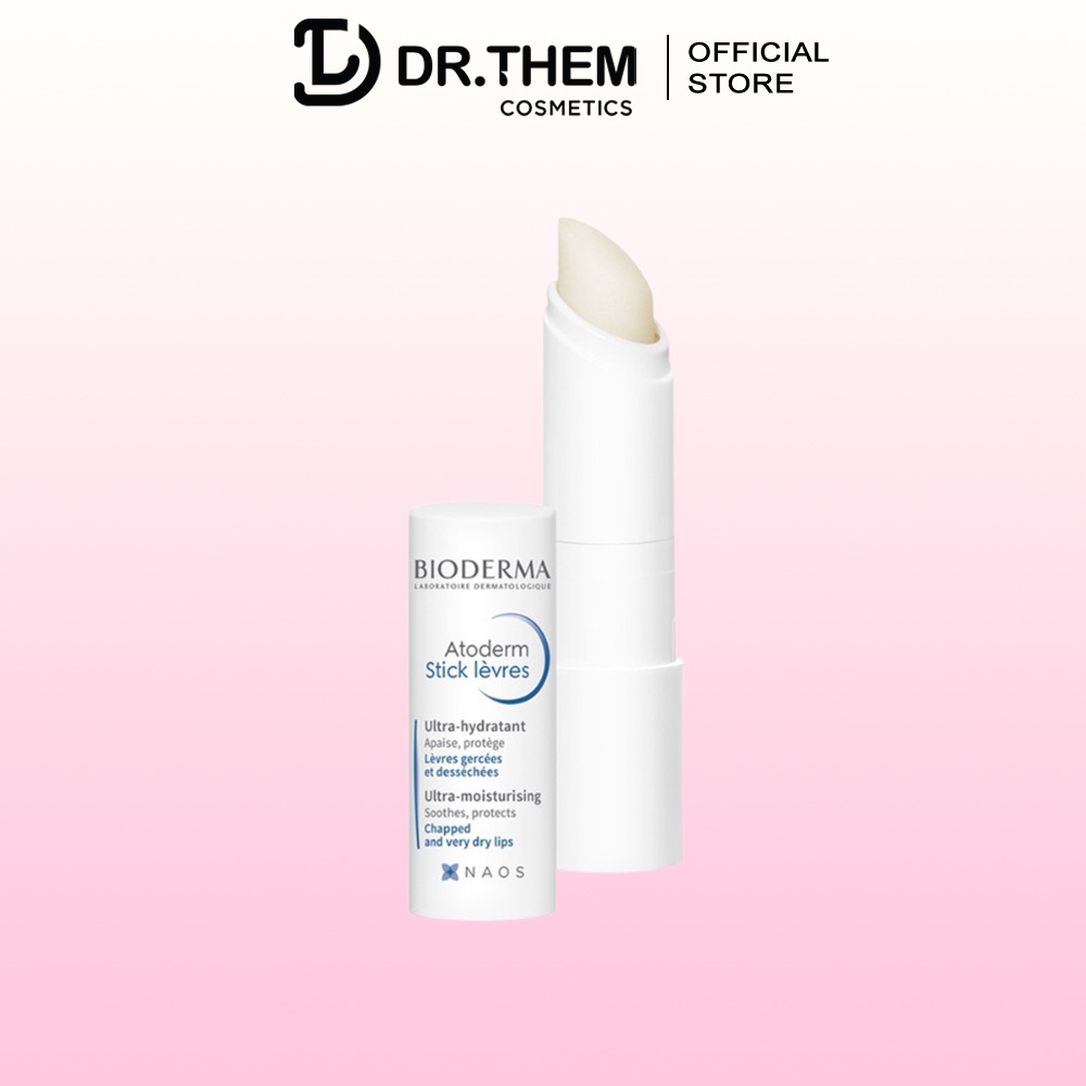 Son Dưỡng Môi Khô Nứt Nẻ Bioderma Atoderm Stick Levres 4g