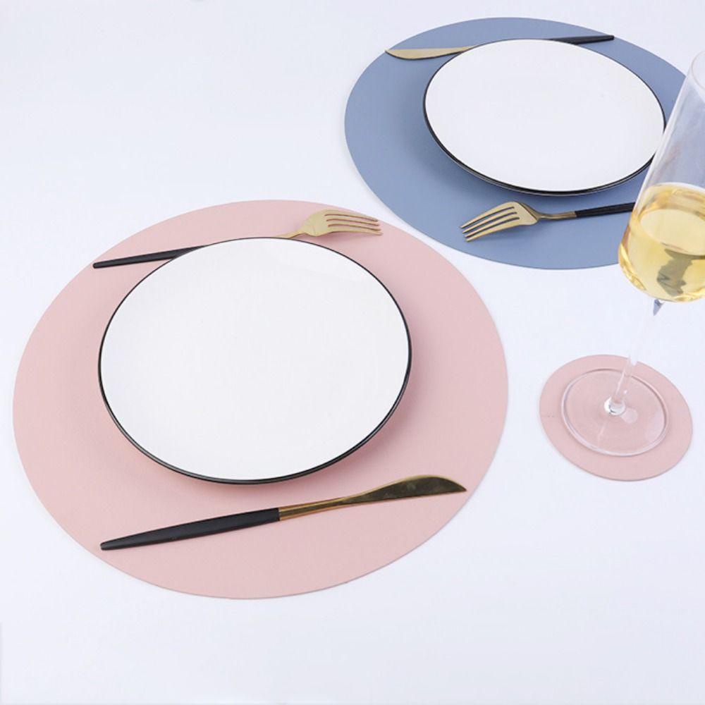 Aaron1 Tấm Lót Cốc Bằng PU 33CM Chống Thấm Nước / Dầu Cho Nhà Bếp