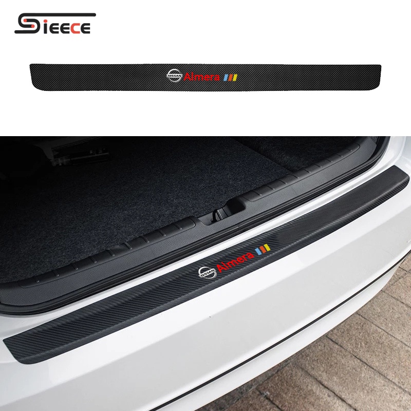 Sieece Cho Nissan Almera 1 Chiếc Dán Cốp ô Tô Miếng Dán Chống Trầy Xước ô Tô Sợi Carbon Cốp Sau ô Tô Miếng Dán Xe Phụ Kiện Xe Hơi
