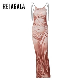 RelaGala Thời Trang Nữ In Hình Gợi Cảm Dây Lưng Dài Giữa