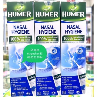 HUMER NƯỚC BIỂN SÂU VỆ SINH MŨI NGƯỜI LỚN C/150 ML