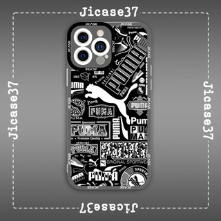 Ốp lưng iphone samsung xiaomi oppo cạnh vuông Jicase JMcase Puma Logo Biểu Tượng Collage Thời Trang